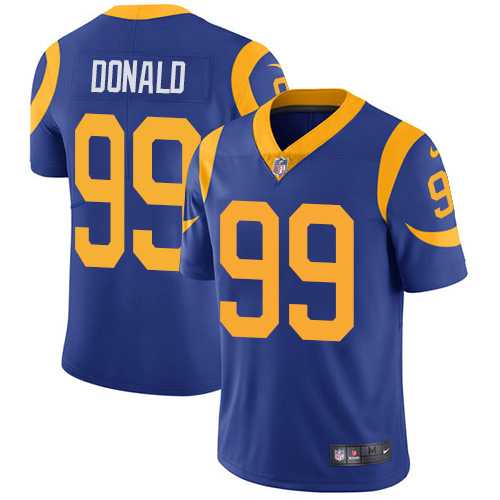 Nike Los Angeles Rams #99 Aaron Donald Royal Blue Alternate NFL Vapor Untouchable Limited Jersey,We sell and wholesale Nike Los Angeles Rams #99 Aaron Donald Royal Blue Alternate NFL Vapor Untouchable Limited Jersey on line form chian!